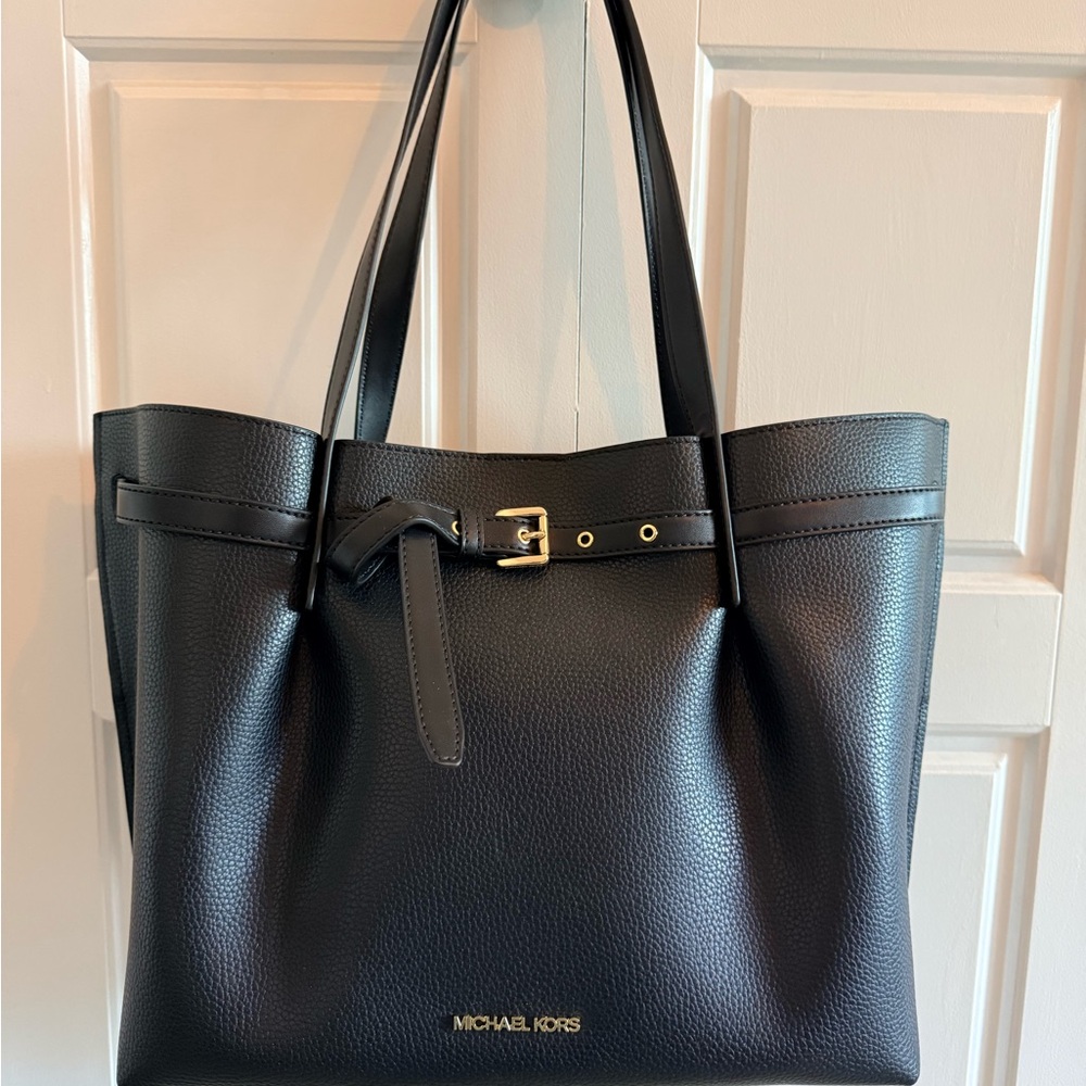Michael Kors Black Pebbled Leather Tote